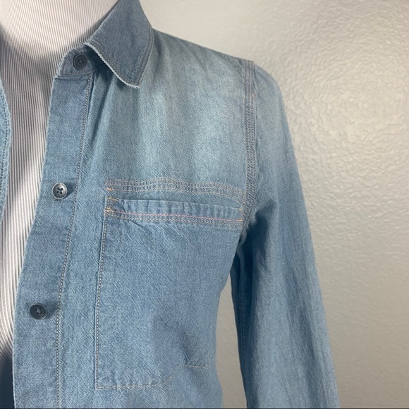 Madewell Women’s Denim Jean Long Sleeve Shirt - Picture 4 of 6